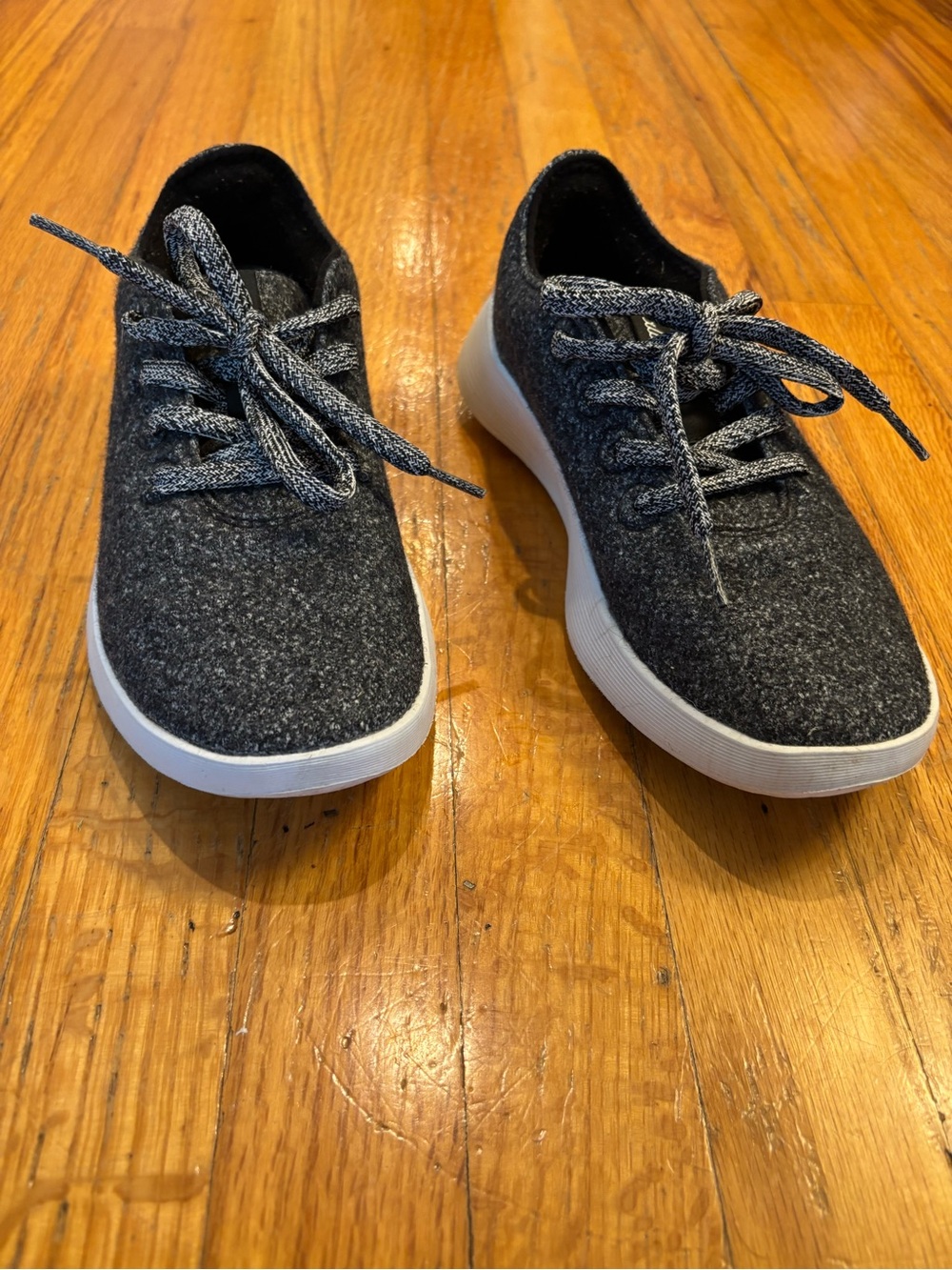 allbirds Charcoal Gray Wool Runner -Go Lace-Up Sneakers